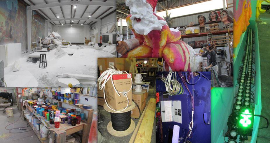 Kern Studios - Mardi Gras - Many components help floats take shape at Kern Studios