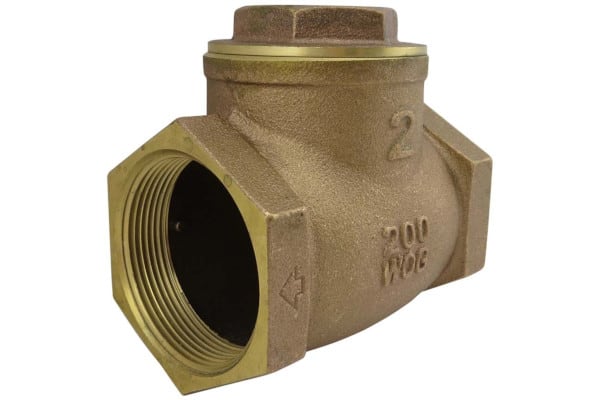 Swing check valves, a type of backflow-preventing trim valve