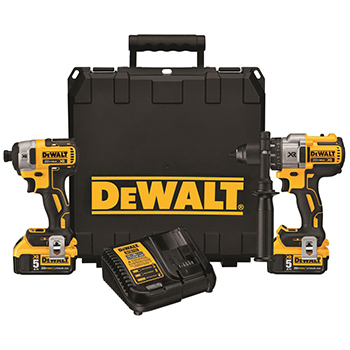 DEWALT 20 V MAX XR Lithium Ion Brushless Premium Hammer Drill & Impact Driver Combo Kit