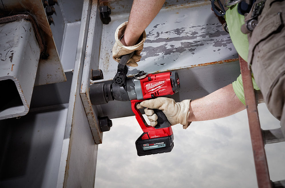 milwaukee m18 fuel impact wrench assembling a bridge